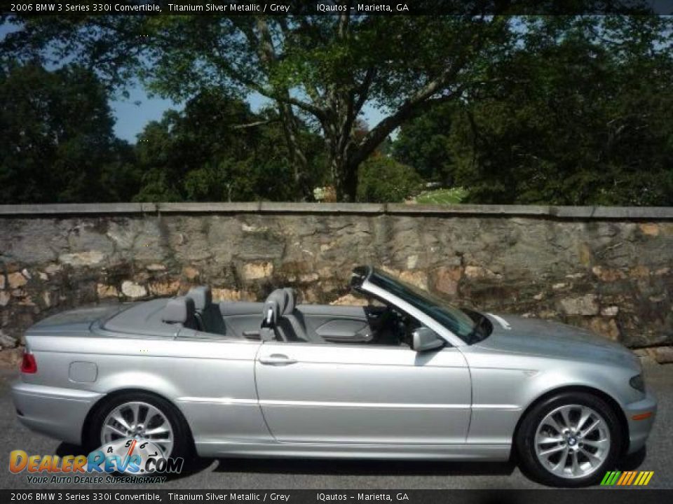 2006 BMW 3 Series 330i Convertible Titanium Silver Metallic / Grey Photo #5