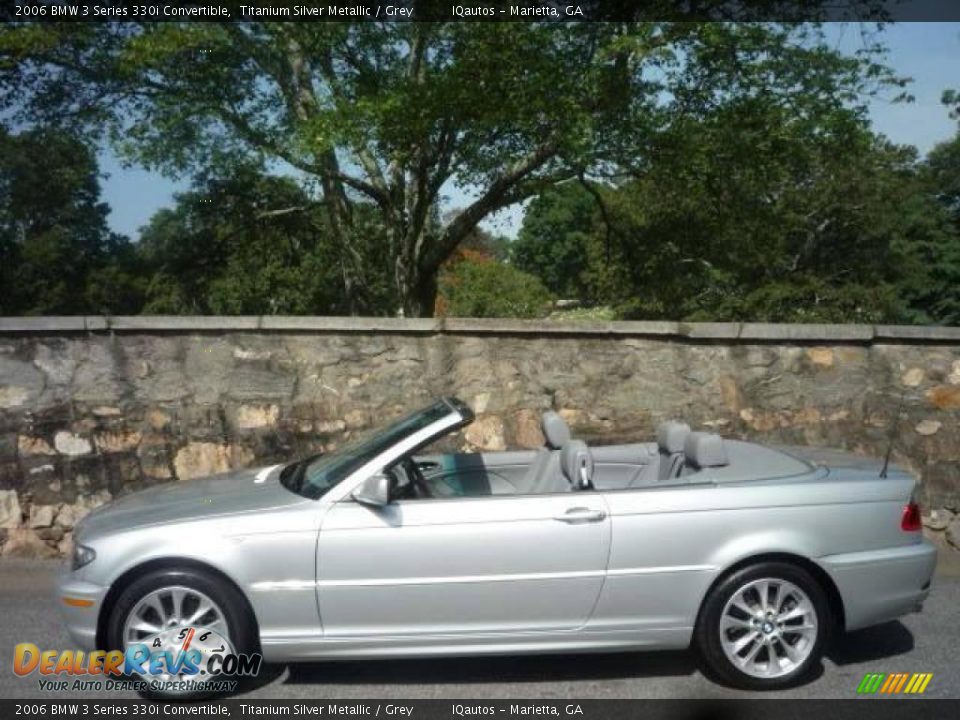 2006 BMW 3 Series 330i Convertible Titanium Silver Metallic / Grey Photo #6