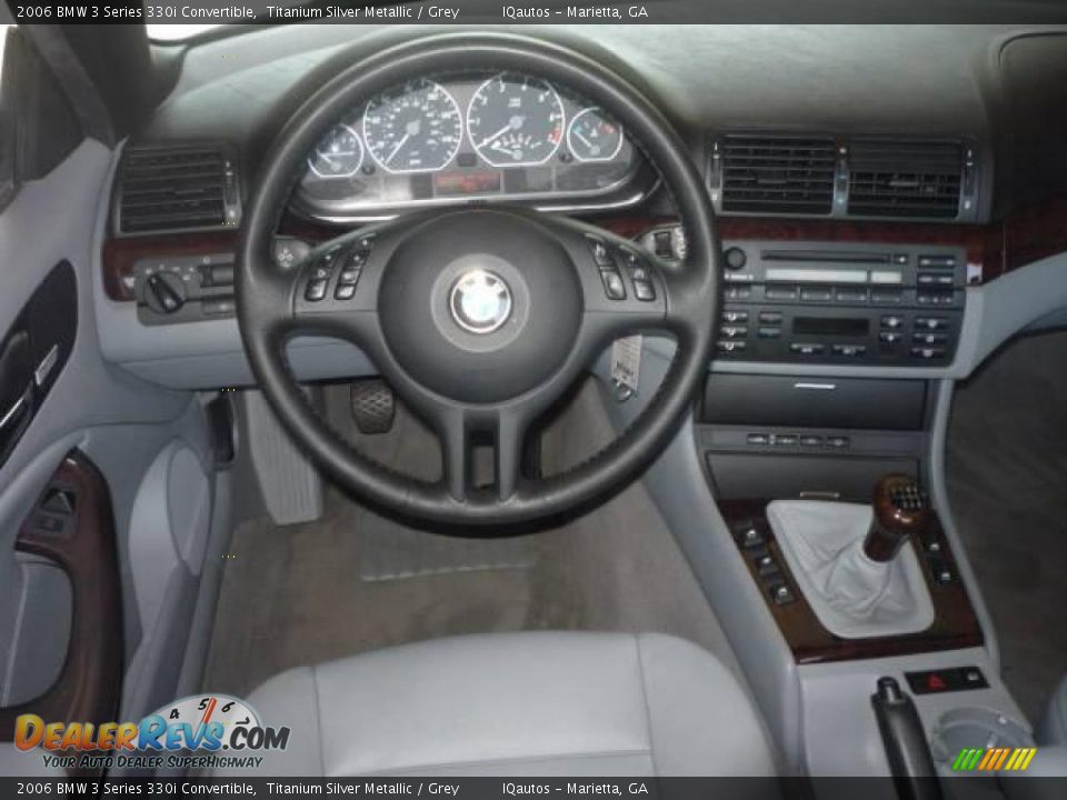 2006 BMW 3 Series 330i Convertible Titanium Silver Metallic / Grey Photo #8