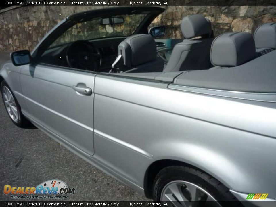 2006 BMW 3 Series 330i Convertible Titanium Silver Metallic / Grey Photo #11
