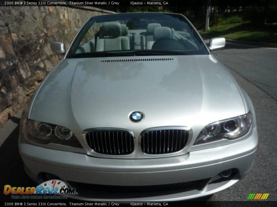 2006 BMW 3 Series 330i Convertible Titanium Silver Metallic / Grey Photo #13