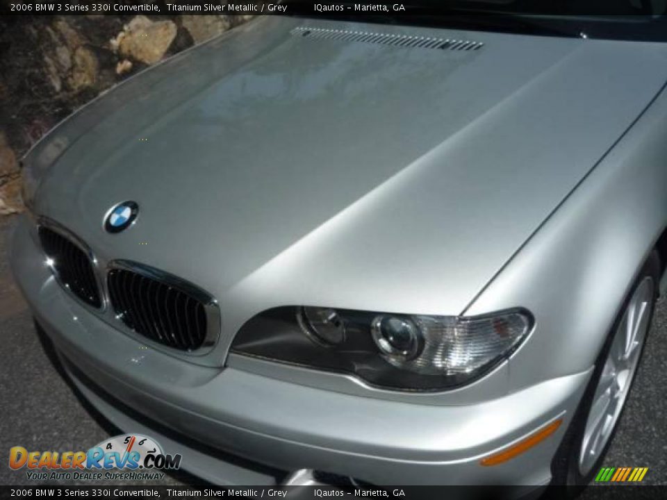 2006 BMW 3 Series 330i Convertible Titanium Silver Metallic / Grey Photo #14