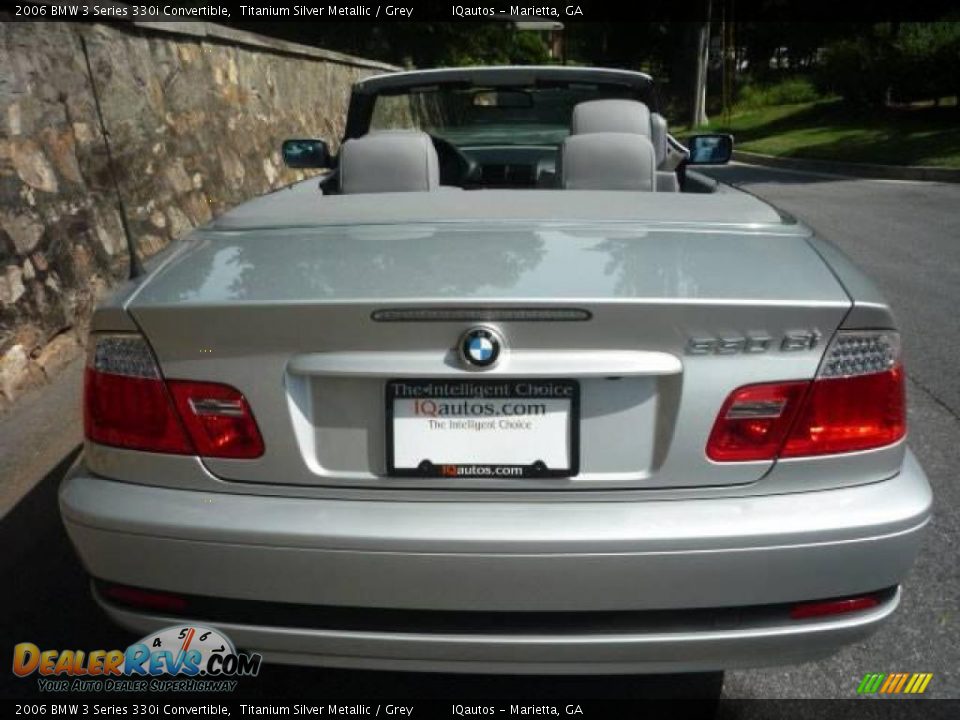 2006 BMW 3 Series 330i Convertible Titanium Silver Metallic / Grey Photo #15