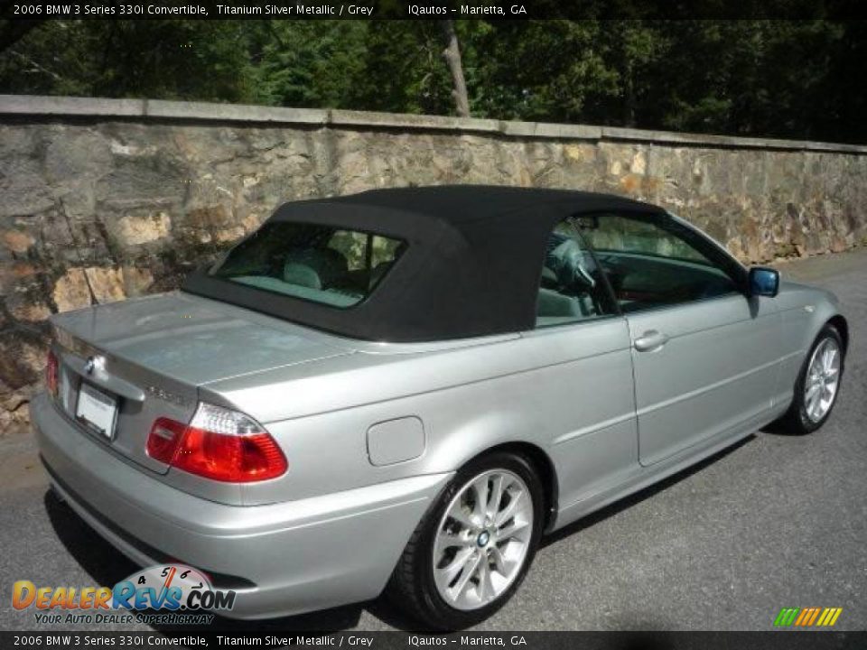2006 BMW 3 Series 330i Convertible Titanium Silver Metallic / Grey Photo #16