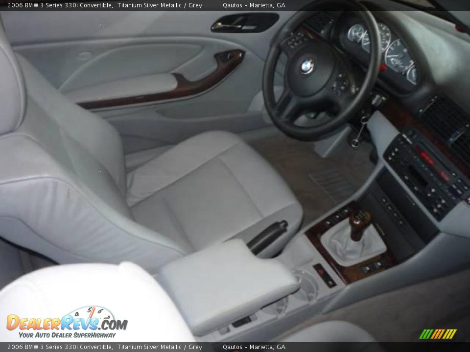 2006 BMW 3 Series 330i Convertible Titanium Silver Metallic / Grey Photo #17