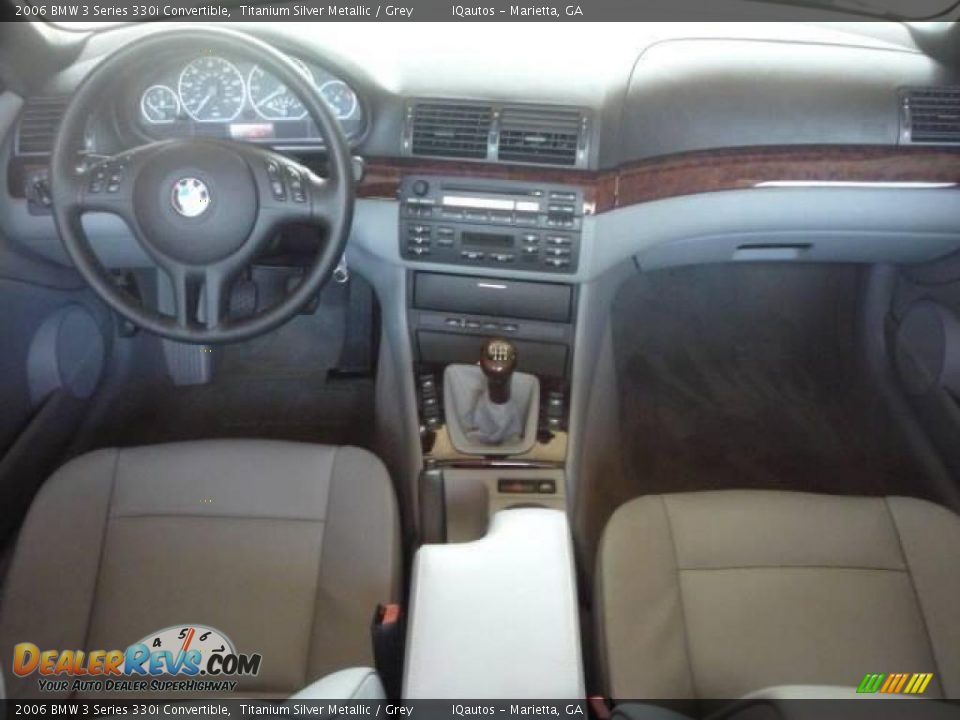 2006 BMW 3 Series 330i Convertible Titanium Silver Metallic / Grey Photo #21