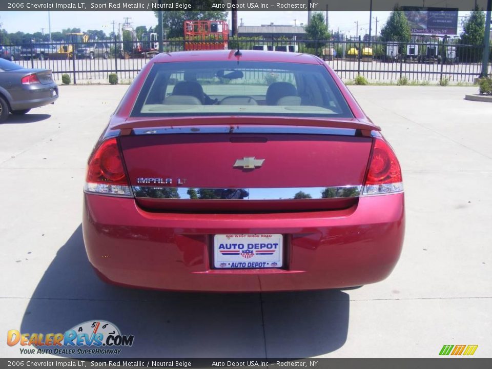 2006 Chevrolet Impala LT Sport Red Metallic / Neutral Beige Photo #6
