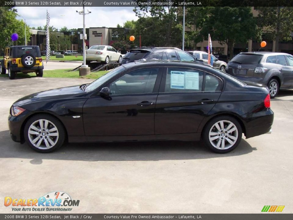 2008 BMW 3 Series 328i Sedan Jet Black / Gray Photo #2