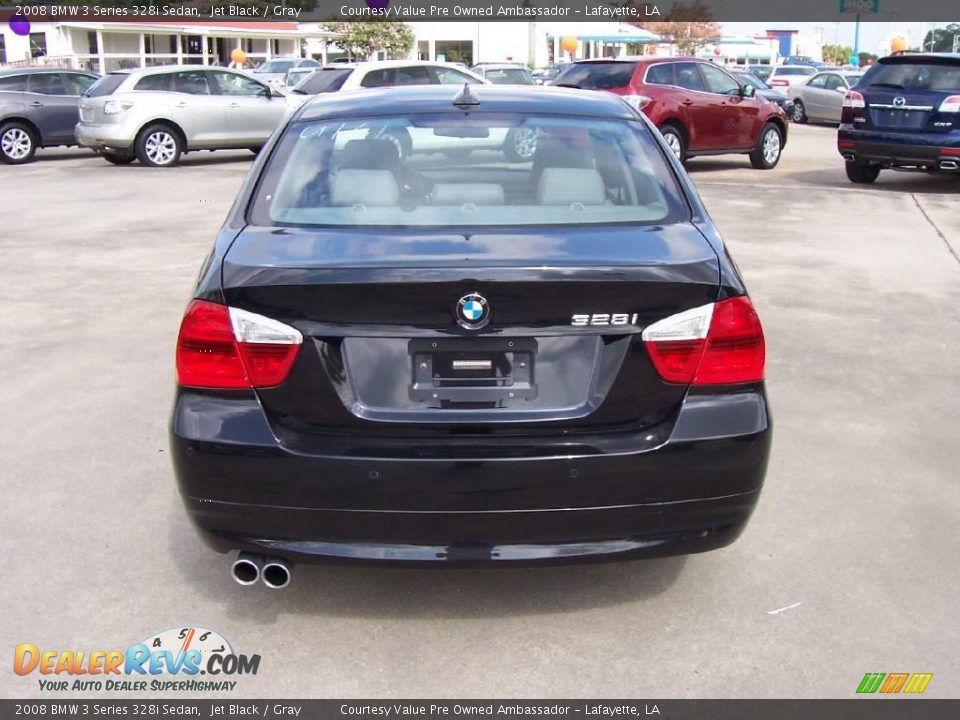 2008 BMW 3 Series 328i Sedan Jet Black / Gray Photo #4