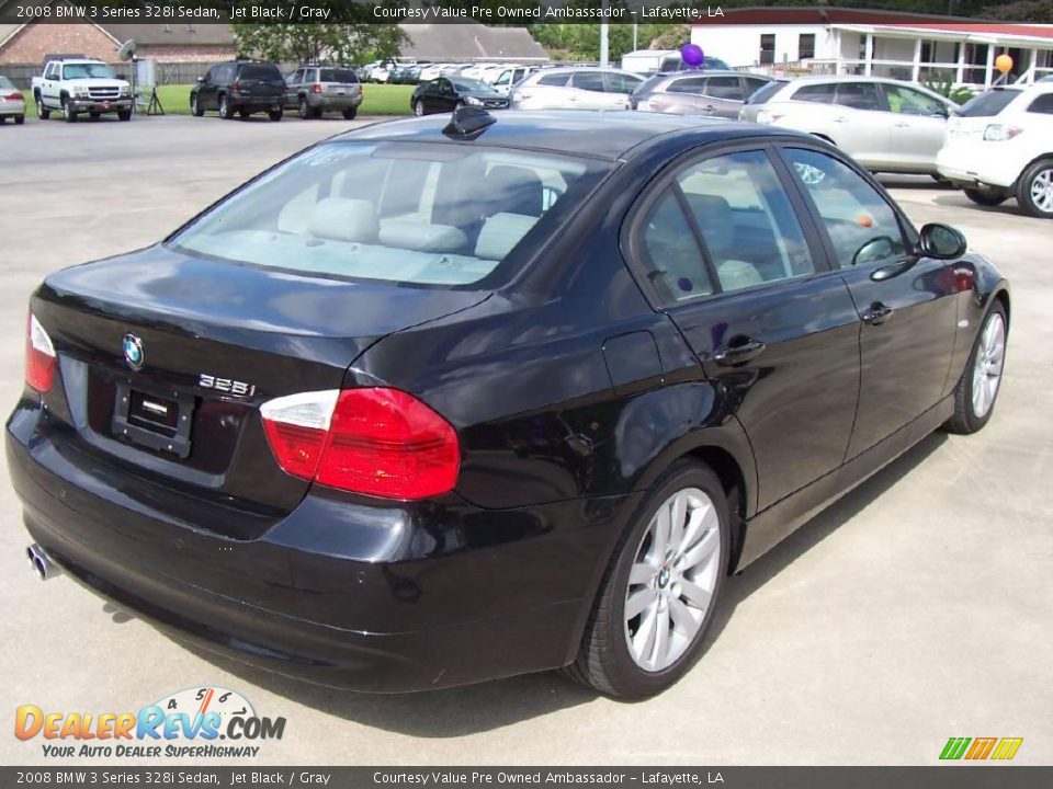 2008 BMW 3 Series 328i Sedan Jet Black / Gray Photo #5