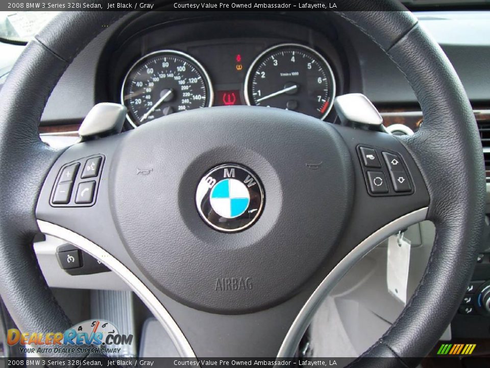 2008 BMW 3 Series 328i Sedan Jet Black / Gray Photo #18