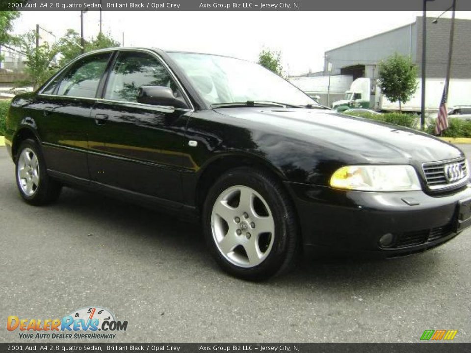 2001 Audi A4 2.8 quattro Sedan Brilliant Black / Opal Grey Photo #1