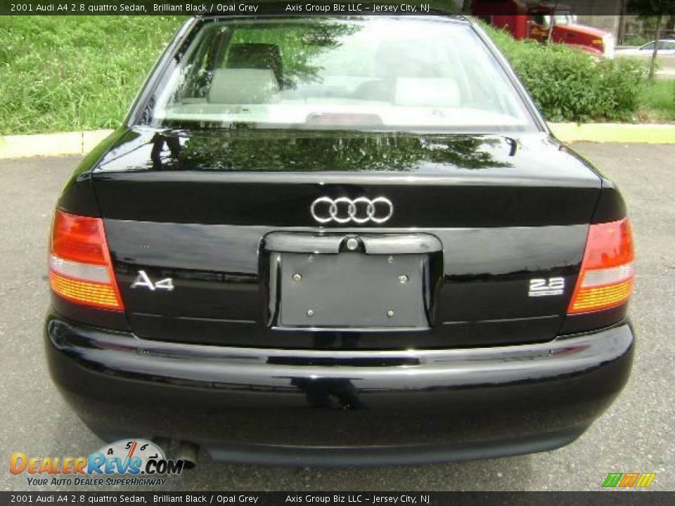2001 Audi A4 2.8 quattro Sedan Brilliant Black / Opal Grey Photo #4