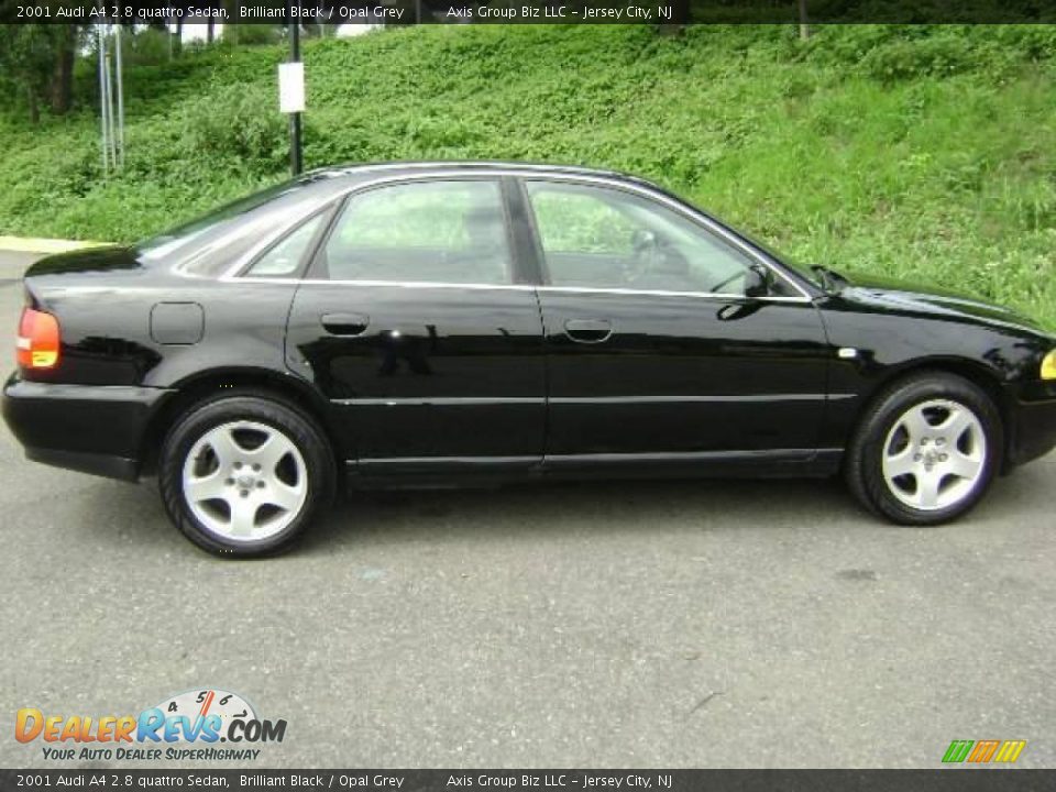 2001 Audi A4 2.8 quattro Sedan Brilliant Black / Opal Grey Photo #6
