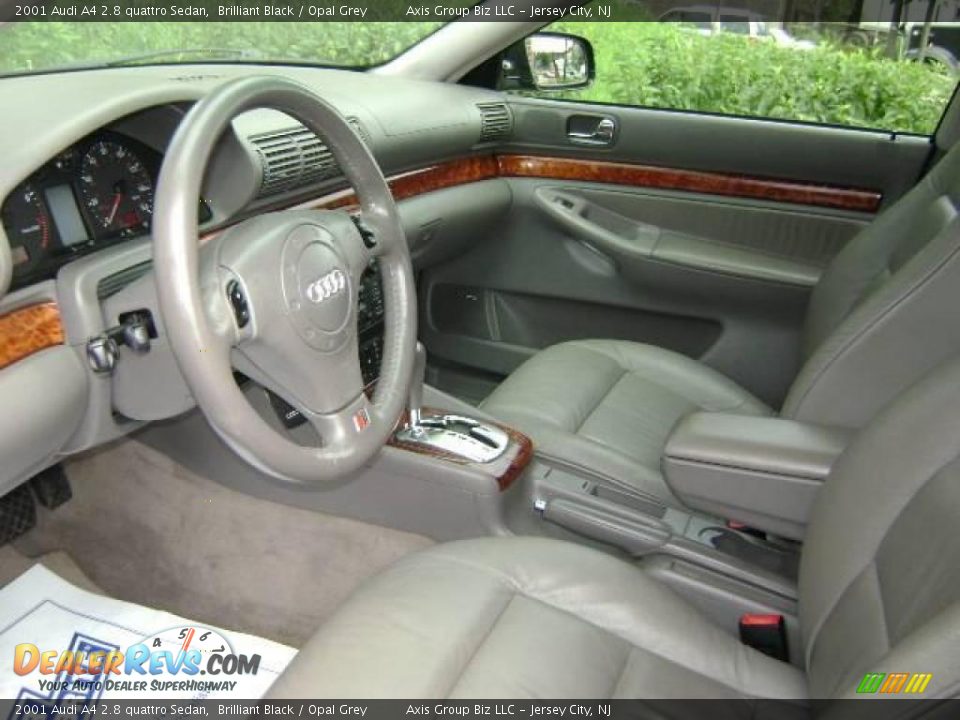 2001 Audi A4 2.8 quattro Sedan Brilliant Black / Opal Grey Photo #8