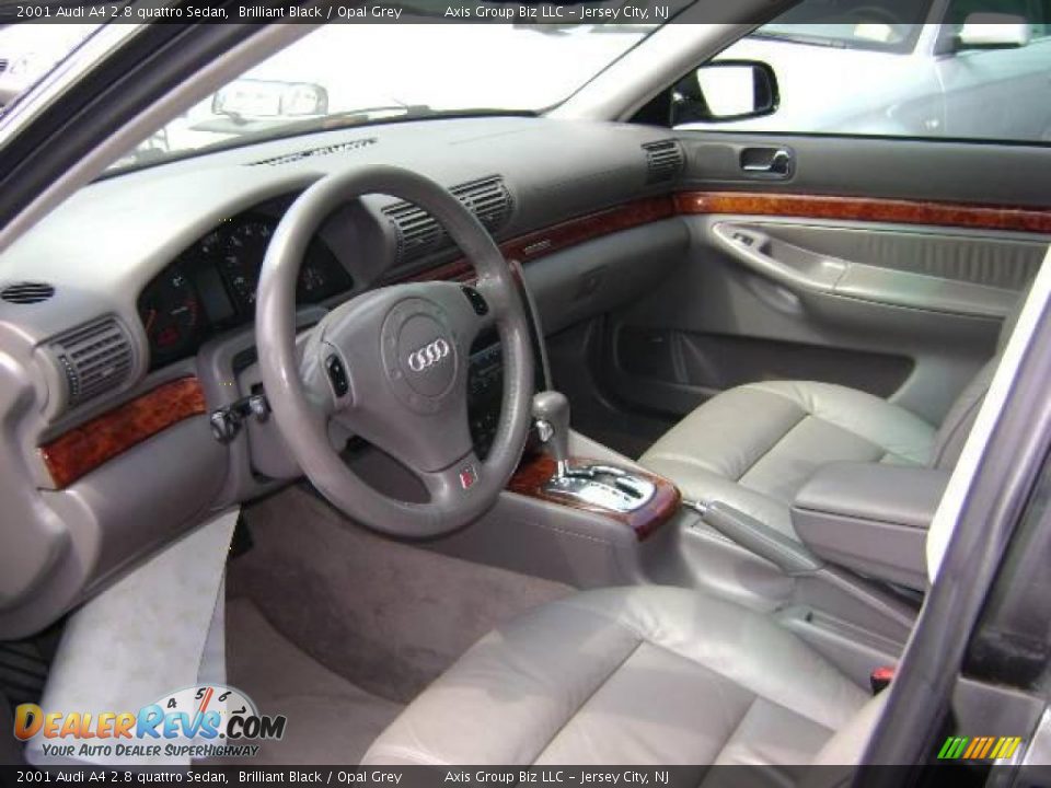 2001 Audi A4 2.8 quattro Sedan Brilliant Black / Opal Grey Photo #14
