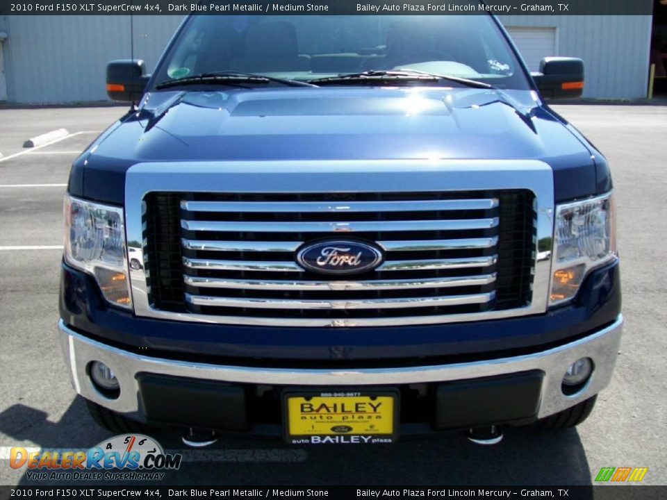2010 Ford F150 XLT SuperCrew 4x4 Dark Blue Pearl Metallic / Medium Stone Photo #1