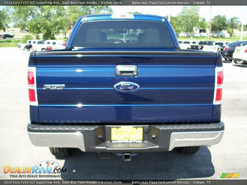 2010 Ford F150 XLT SuperCrew 4x4 Dark Blue Pearl Metallic / Medium Stone Photo #5