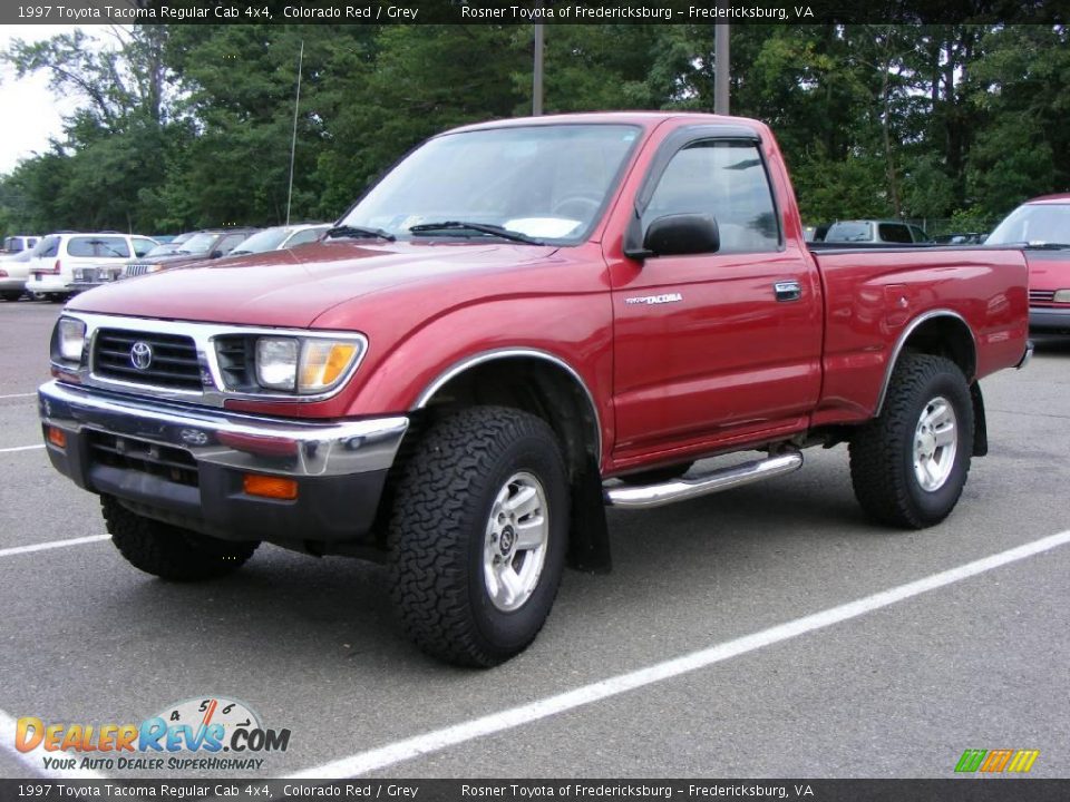 1997 Toyota Tacoma Regular Cab 4x4 Colorado Red / Grey Photo #1