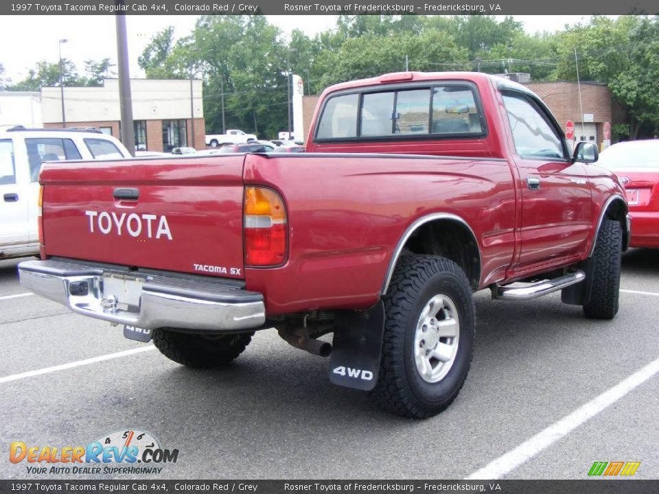 1997 Toyota Tacoma Regular Cab 4x4 Colorado Red / Grey Photo #3