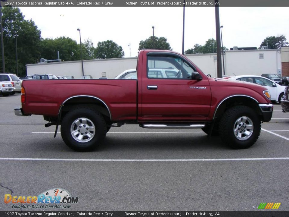 1997 Toyota Tacoma Regular Cab 4x4 Colorado Red / Grey Photo #6