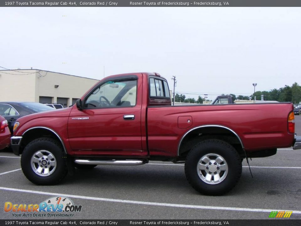 1997 Toyota Tacoma Regular Cab 4x4 Colorado Red / Grey Photo #7