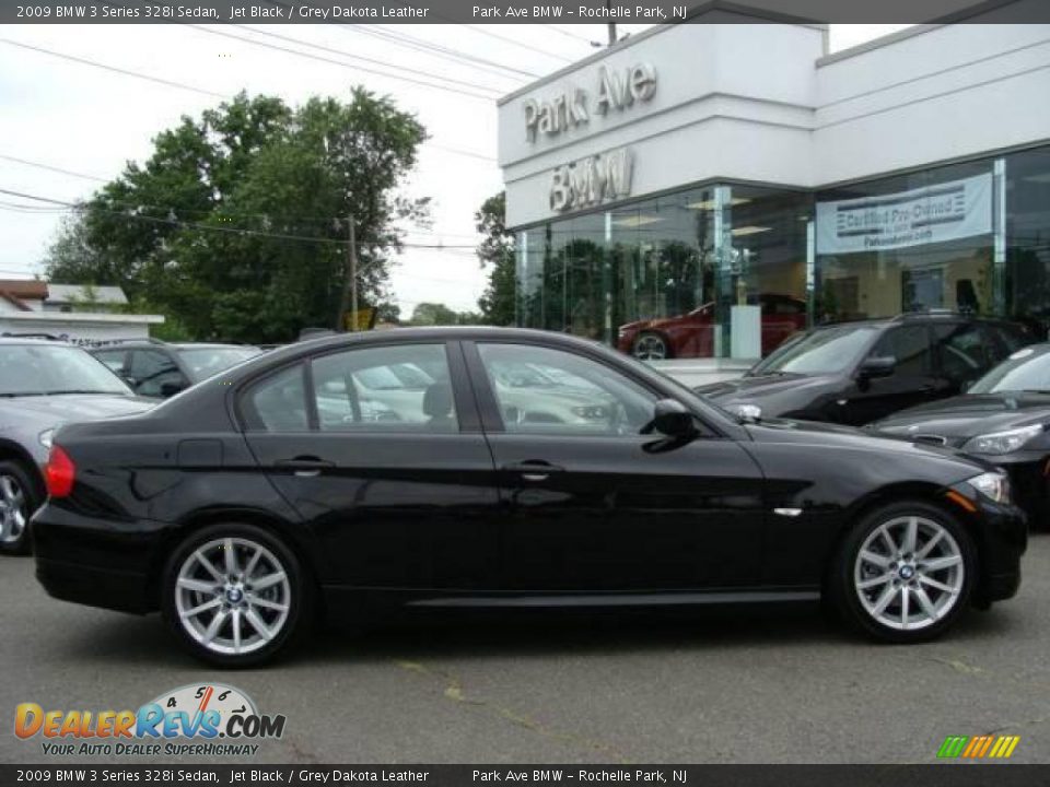 2009 BMW 3 Series 328i Sedan Jet Black / Grey Dakota Leather Photo #1
