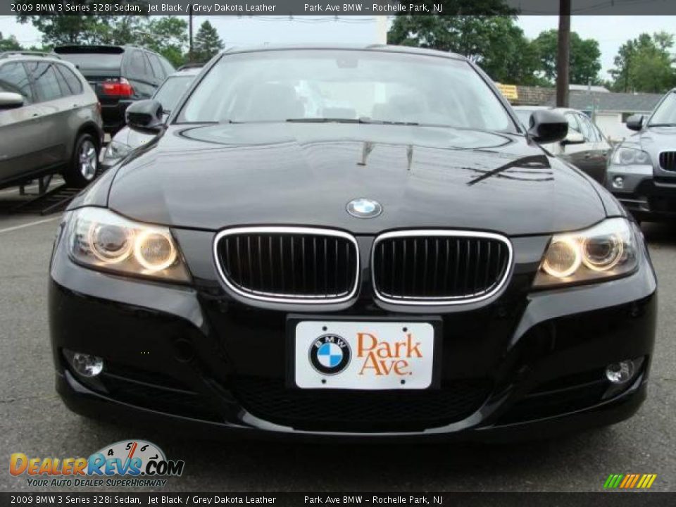 2009 BMW 3 Series 328i Sedan Jet Black / Grey Dakota Leather Photo #3