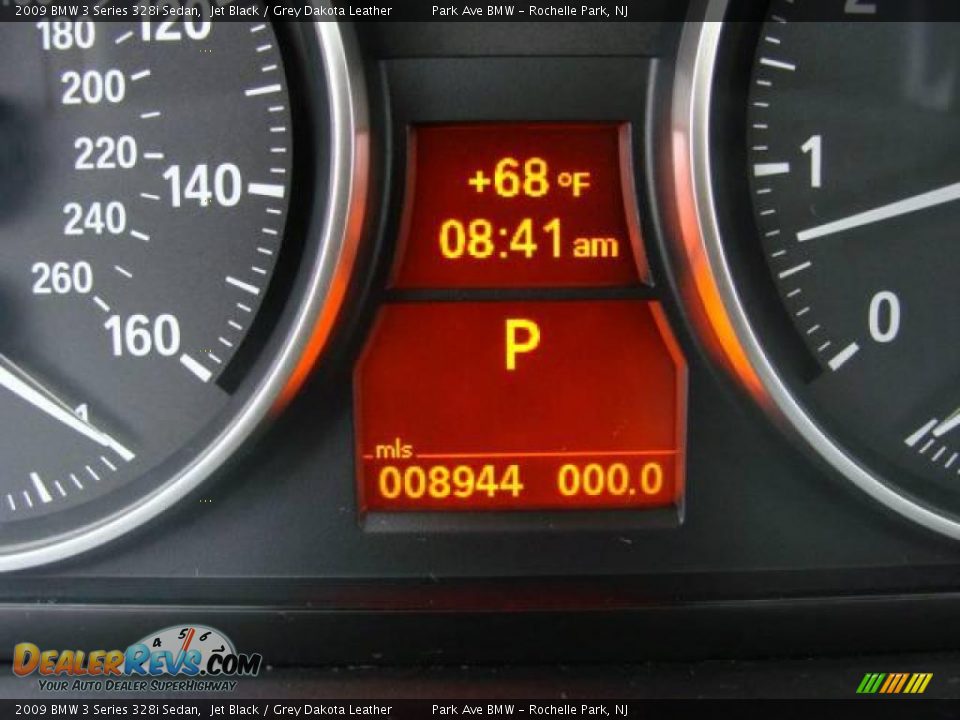 2009 BMW 3 Series 328i Sedan Jet Black / Grey Dakota Leather Photo #14