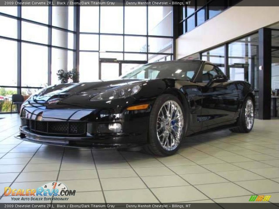 2009 Chevrolet Corvette ZR1 Black / Ebony/Dark Titanium Gray Photo #2