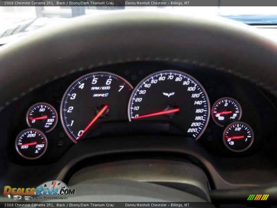 2009 Chevrolet Corvette ZR1 Black / Ebony/Dark Titanium Gray Photo #12