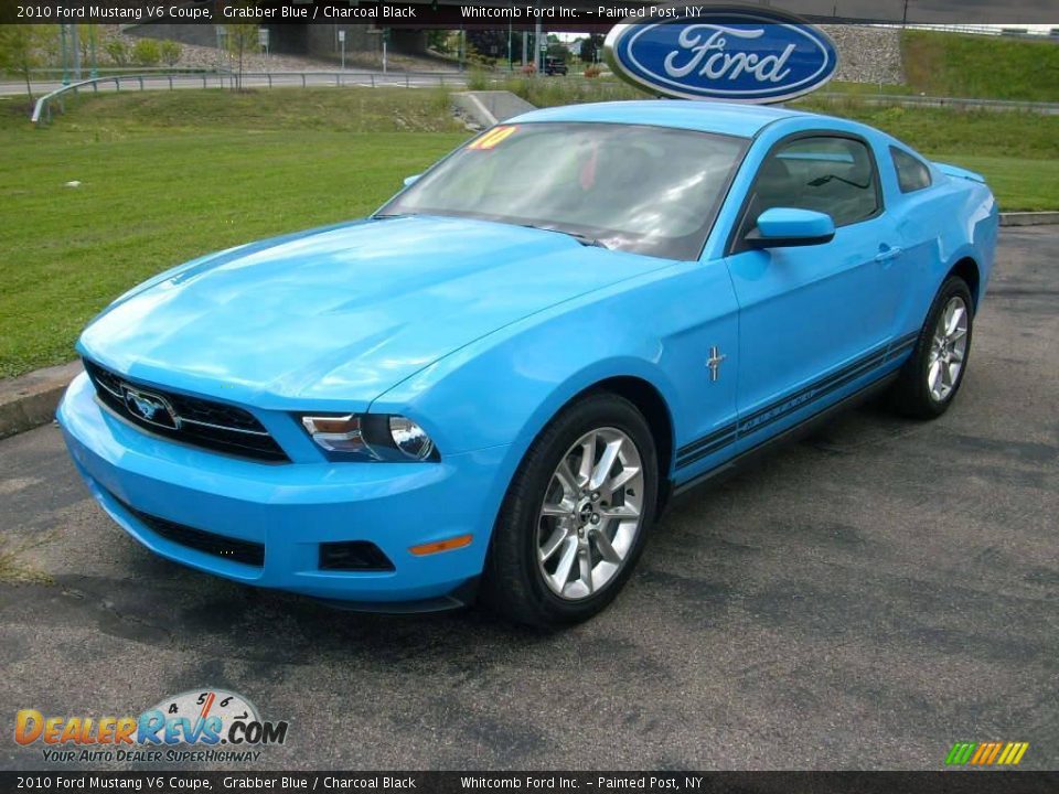 2010 Ford Mustang V6 Coupe Grabber Blue / Charcoal Black Photo #1