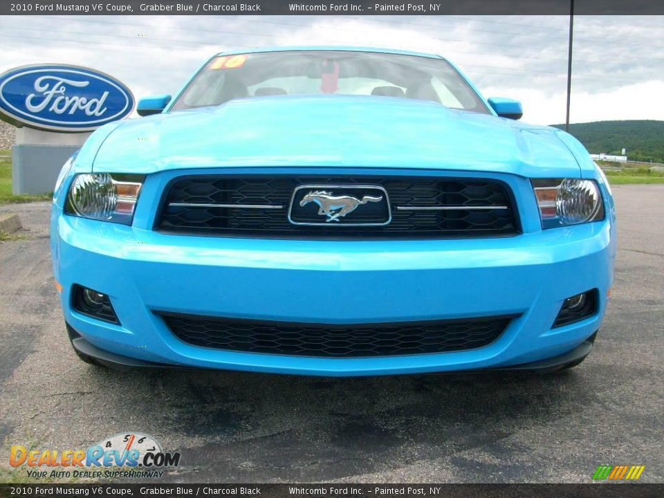 2010 Ford Mustang V6 Coupe Grabber Blue / Charcoal Black Photo #3