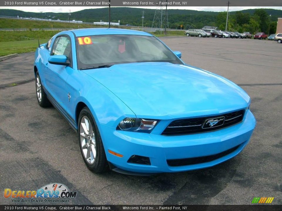 2010 Ford Mustang V6 Coupe Grabber Blue / Charcoal Black Photo #4