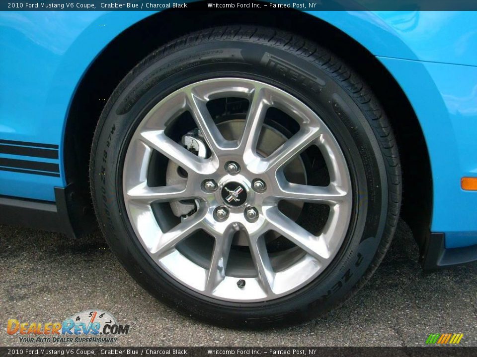 2010 Ford Mustang V6 Coupe Grabber Blue / Charcoal Black Photo #5