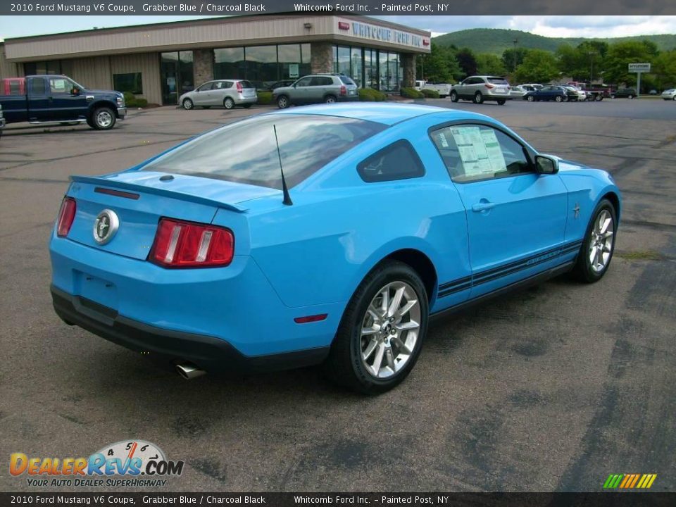 2010 Ford Mustang V6 Coupe Grabber Blue / Charcoal Black Photo #6