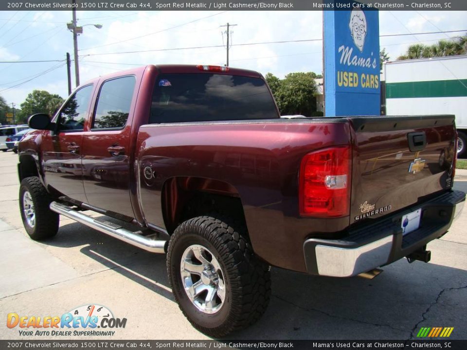 2007 Chevrolet Silverado 1500 LTZ Crew Cab 4x4 Sport Red Metallic / Light Cashmere/Ebony Black Photo #6