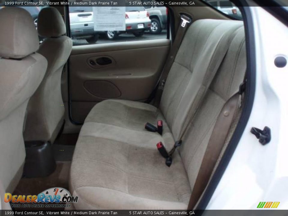 1999 Ford Contour SE Vibrant White / Medium Dark Prairie Tan Photo #8