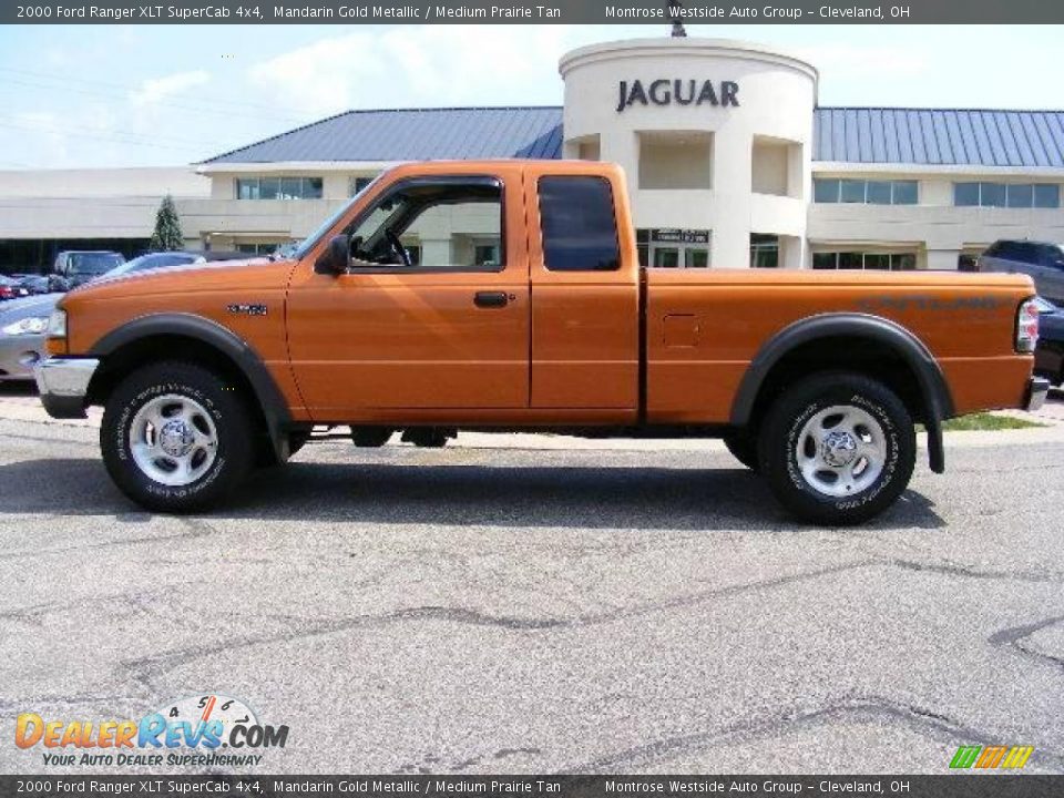 2000 Ford Ranger XLT SuperCab 4x4 Mandarin Gold Metallic / Medium Prairie Tan Photo #2