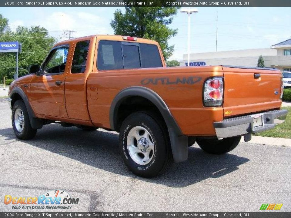 2000 Ford Ranger XLT SuperCab 4x4 Mandarin Gold Metallic / Medium Prairie Tan Photo #3