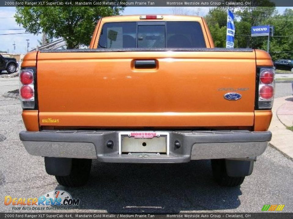 2000 Ford Ranger XLT SuperCab 4x4 Mandarin Gold Metallic / Medium Prairie Tan Photo #4