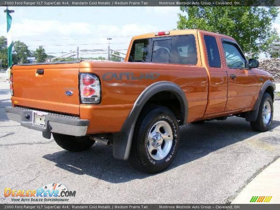 2000 Ford Ranger XLT SuperCab 4x4 Mandarin Gold Metallic / Medium Prairie Tan Photo #5