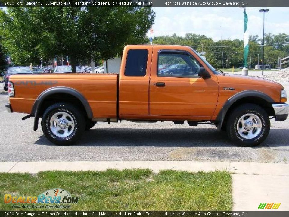 2000 Ford Ranger XLT SuperCab 4x4 Mandarin Gold Metallic / Medium Prairie Tan Photo #6