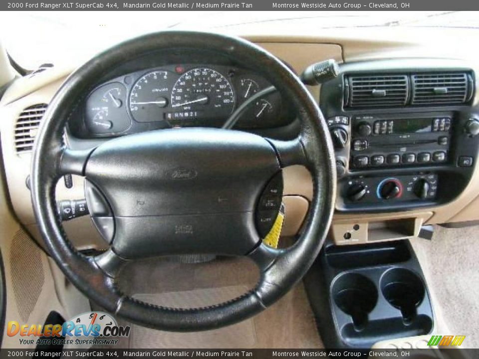 2000 Ford Ranger XLT SuperCab 4x4 Mandarin Gold Metallic / Medium Prairie Tan Photo #16