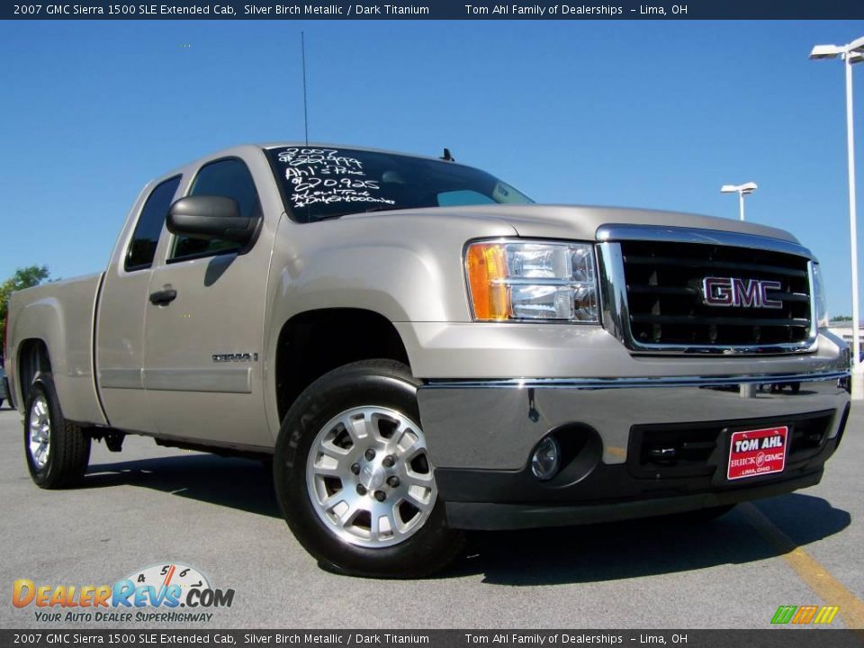 2007 GMC Sierra 1500 SLE Extended Cab Silver Birch Metallic / Dark Titanium Photo #1