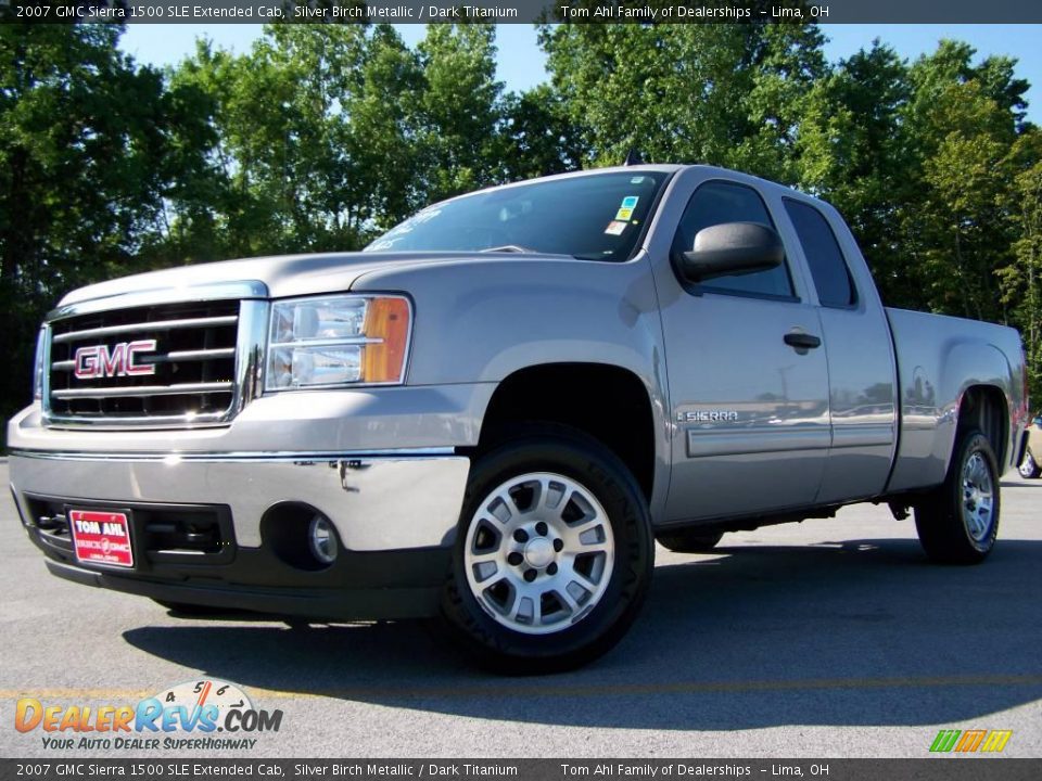 2007 GMC Sierra 1500 SLE Extended Cab Silver Birch Metallic / Dark Titanium Photo #5