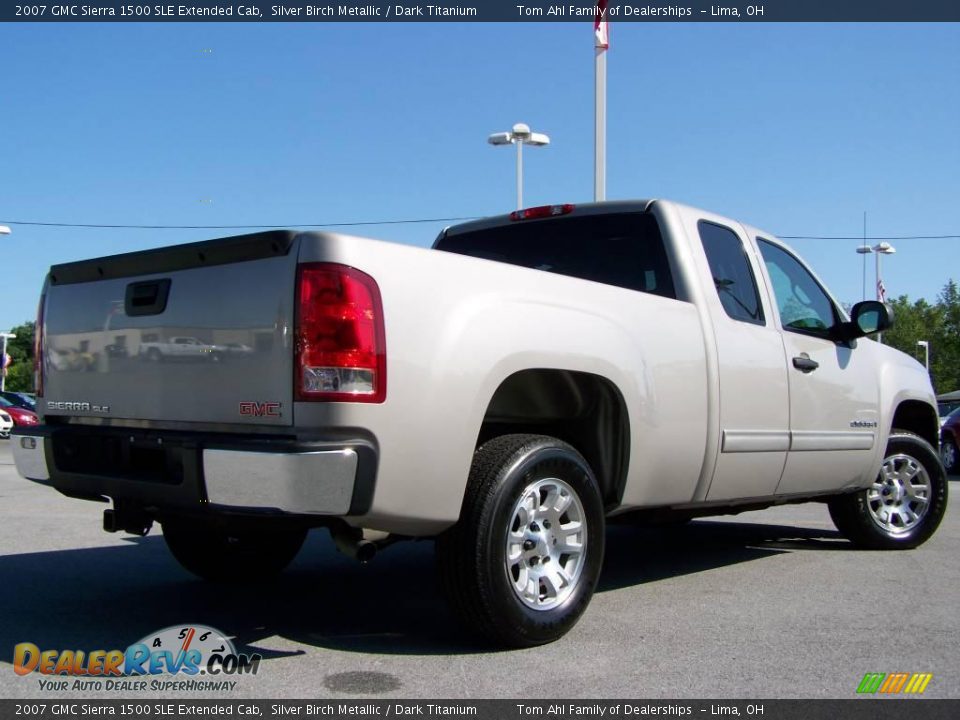 2007 GMC Sierra 1500 SLE Extended Cab Silver Birch Metallic / Dark Titanium Photo #7