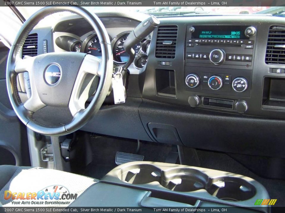 2007 GMC Sierra 1500 SLE Extended Cab Silver Birch Metallic / Dark Titanium Photo #13