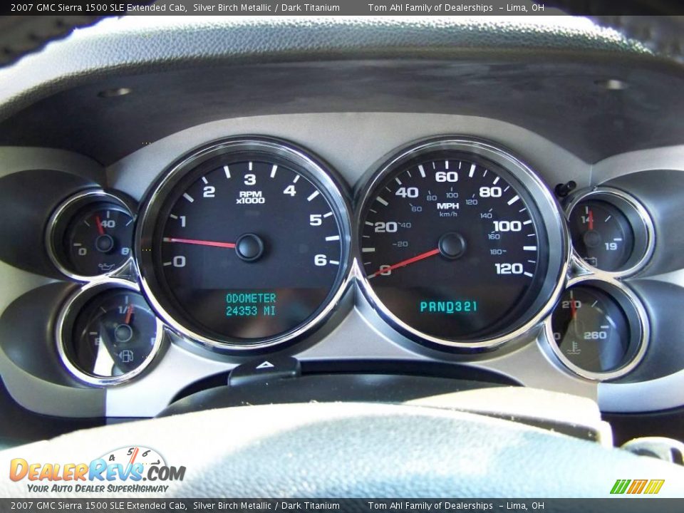 2007 GMC Sierra 1500 SLE Extended Cab Silver Birch Metallic / Dark Titanium Photo #15