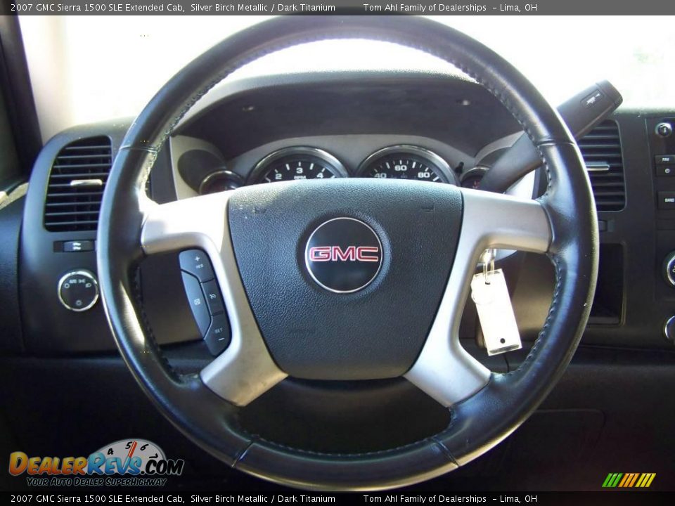2007 GMC Sierra 1500 SLE Extended Cab Silver Birch Metallic / Dark Titanium Photo #16